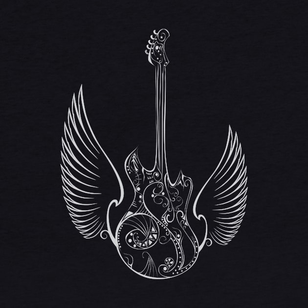 Love Music Guitar Wings by orriart